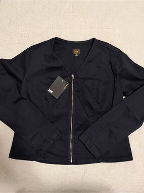 Lee Women's Black Zip-Front Jean Jacket